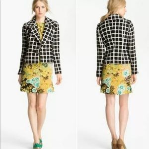 Tracy Reese NYC black Creamy White Houndstooth Blazer Jacket 8